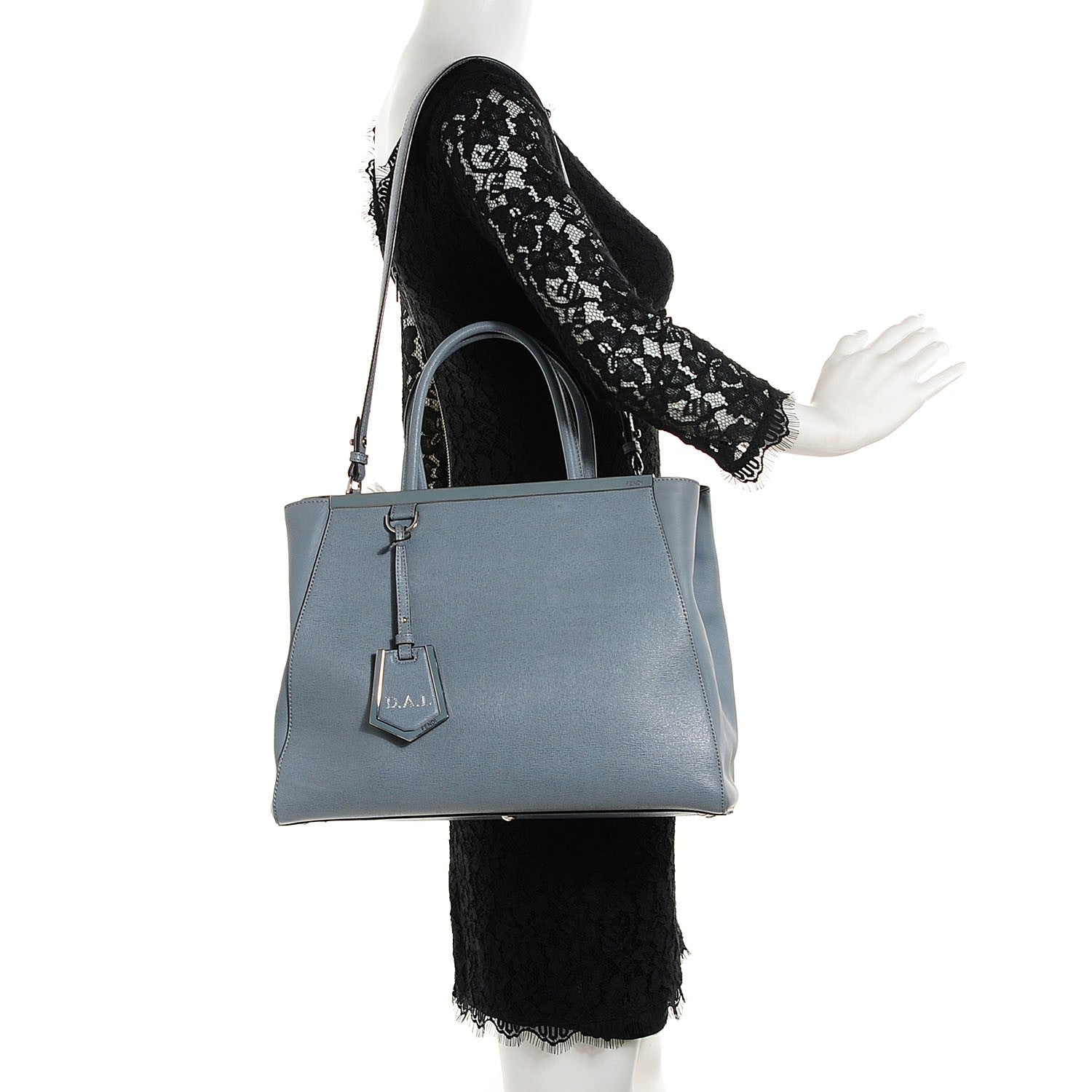 Fendi Vitello Elite Regular 2Jours Tote Grigio 2 of 11