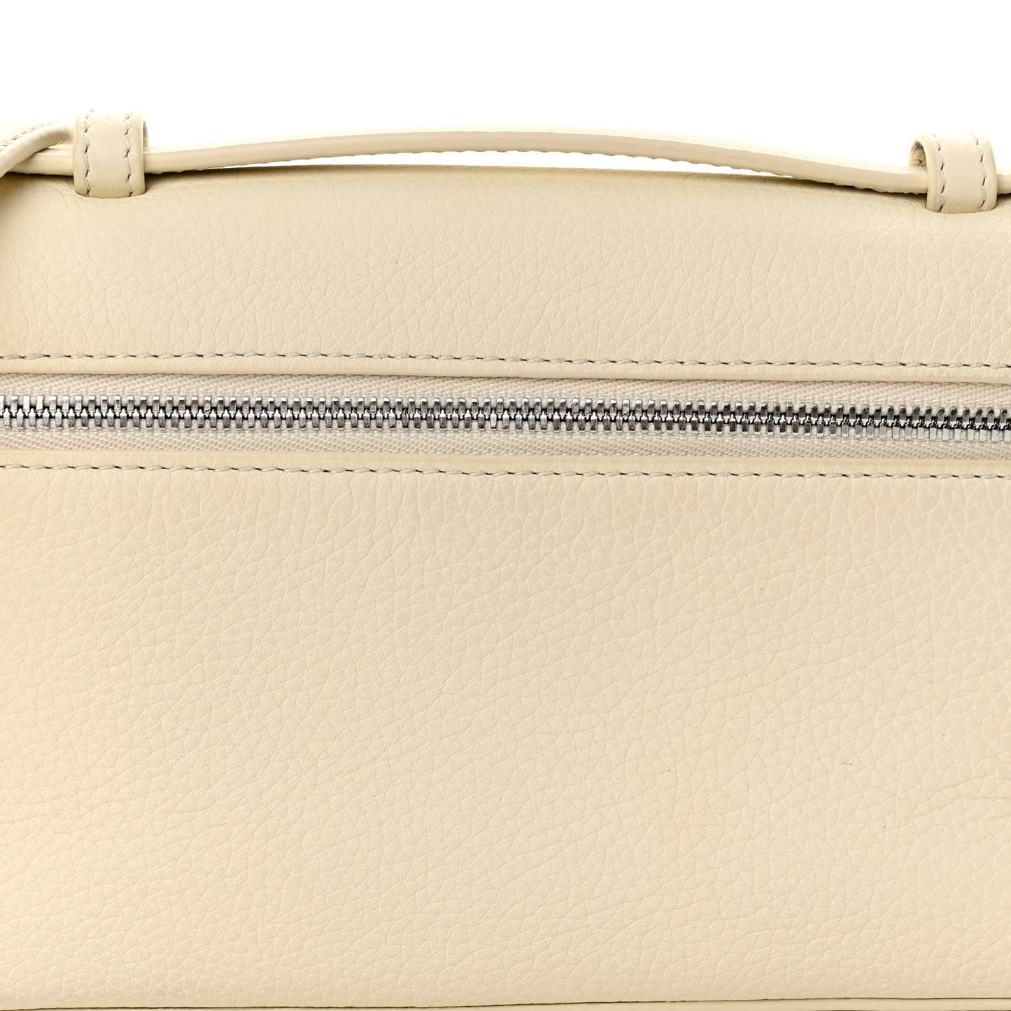 Grained Calfskin L19 Extra Pocket Pouch Whisper White
