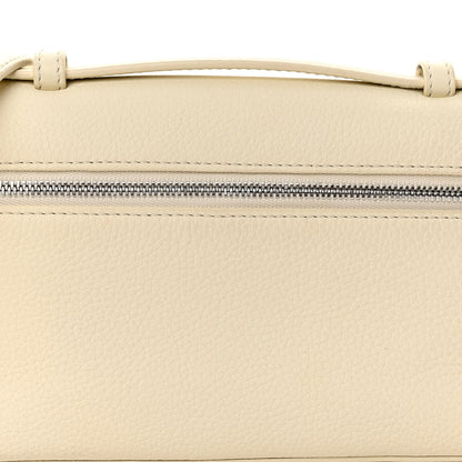 Loro Piana Grained Calfskin L19 Extra Pocket Pouch Whisper White 7 of 9