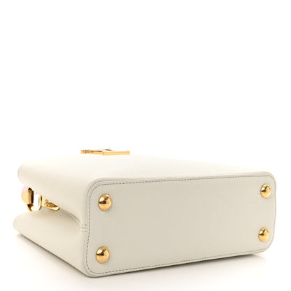 Louis Vuitton Taurillon Lambskin Calfskin Capucines BB Snow White 4 of 9