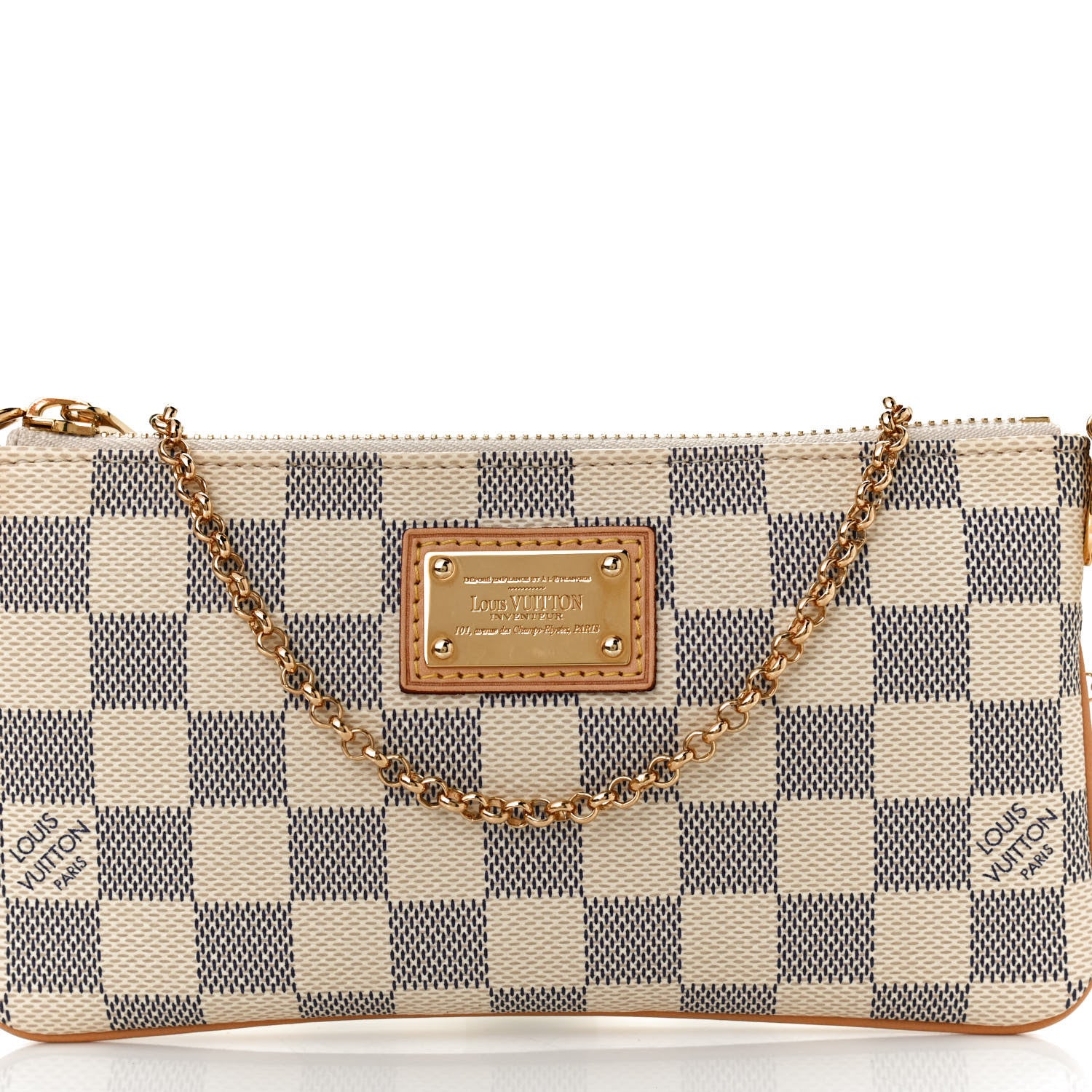 Louis Vuitton Damier Azur Pochette Milla MM 6 of 10