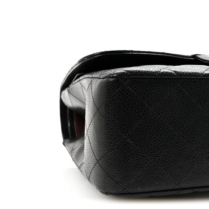 Chanel Caviar Quilted Jumbo Double Flap Black 9 of 10