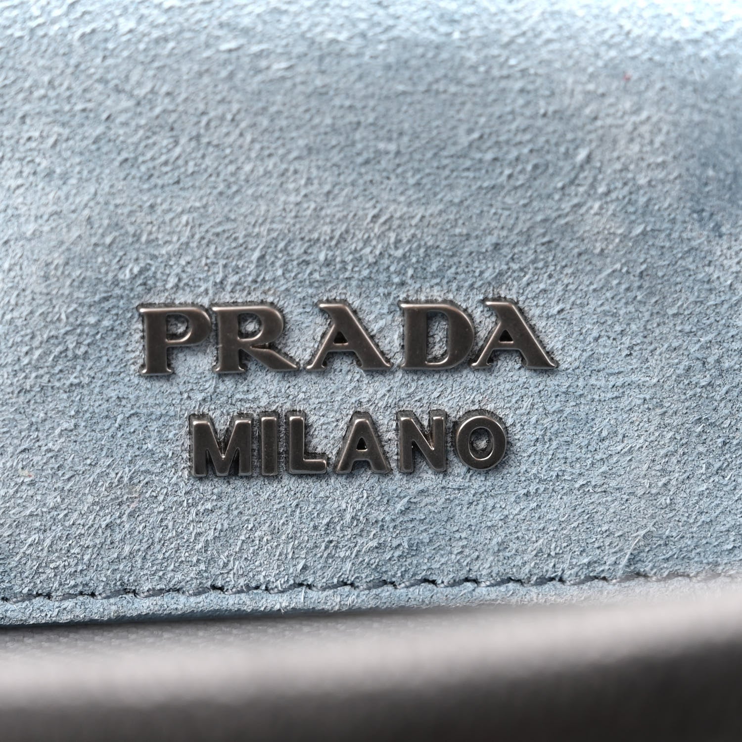 Prada Glace Calfskin Studded Etiquette Flap Black 6 of 10