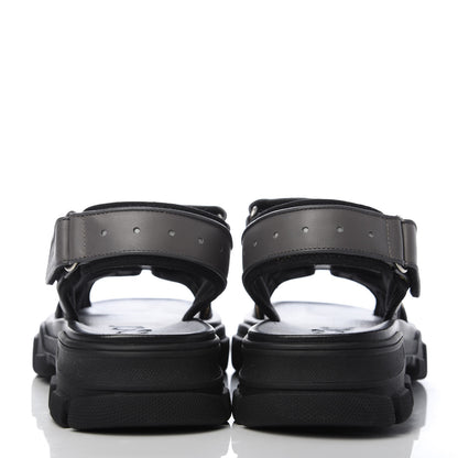 Gucci X SEGA Nappa Mesh Mens Aguru Sandals 9.5 Loess Black 6 of 9