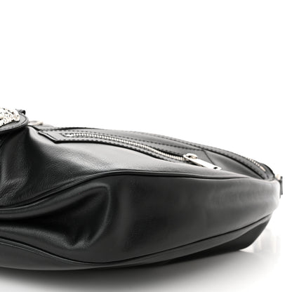 Versace Calfskin Medium Repeat Zip Hobo Black 11 of 11