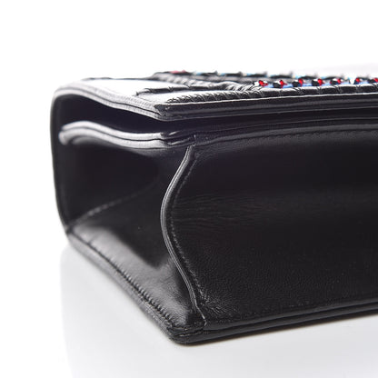 Christian Dior Calfskin Crystal Embroidered Medium Diorama Flap Bag Black 8 of 11