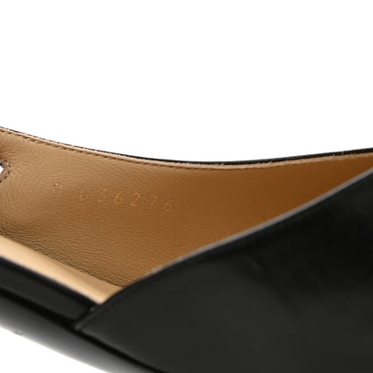 Chanel Lambskin Slingback CC Cap Toe Pumps 38 Black 8 of 9