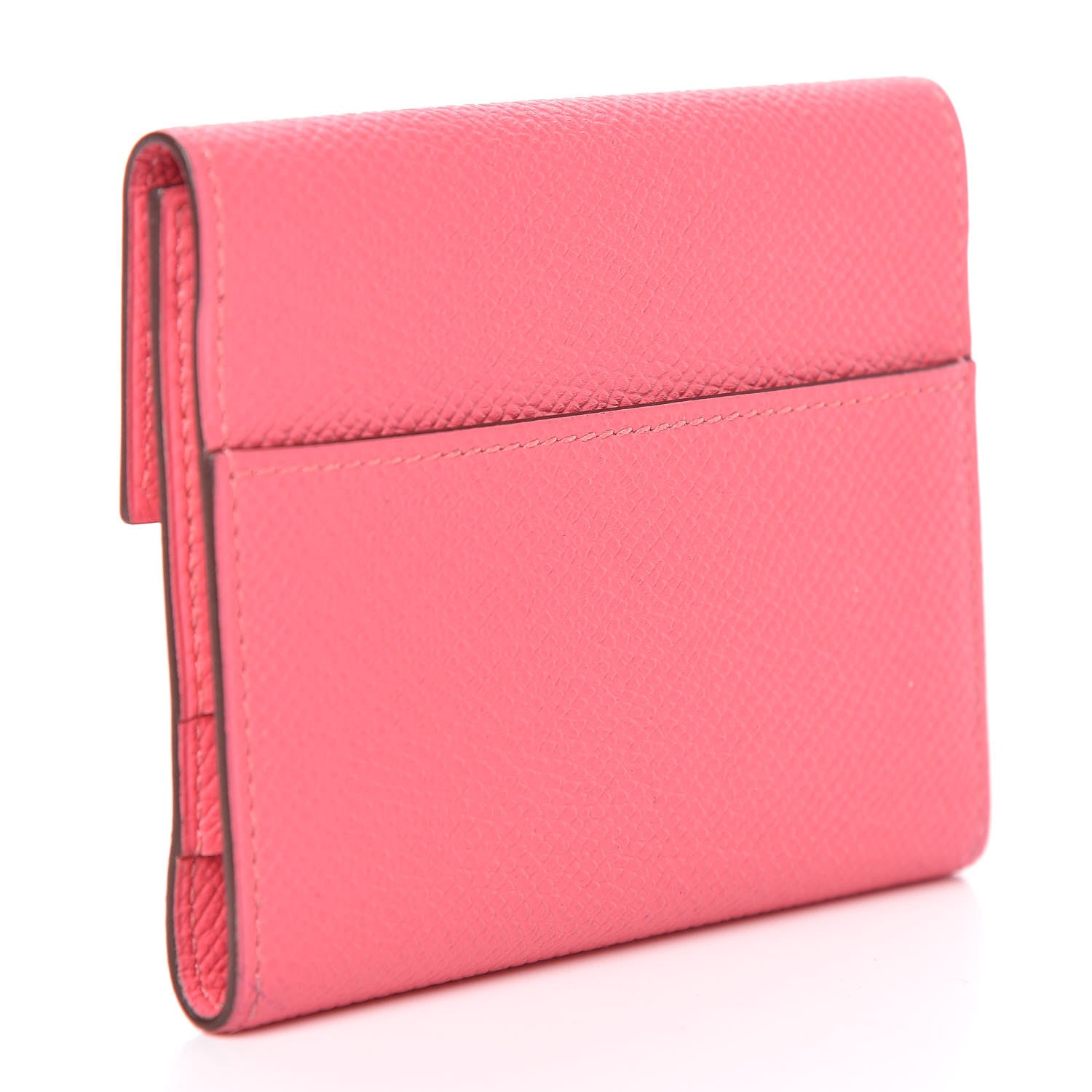 Hermes Epsom Clic Mini Card Holder Rose Azalee 3 of 9