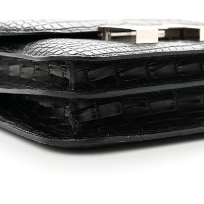 Hermes Matte Alligator Lizard Constance 18 Black Ombre 9 of 13