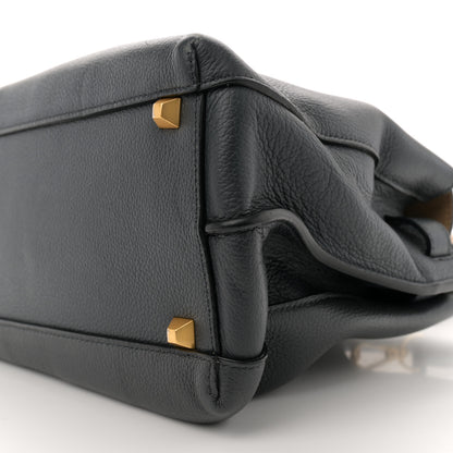 MCM Grained Calfskin Medium Milla Tote Phantom Grey 10 of 12
