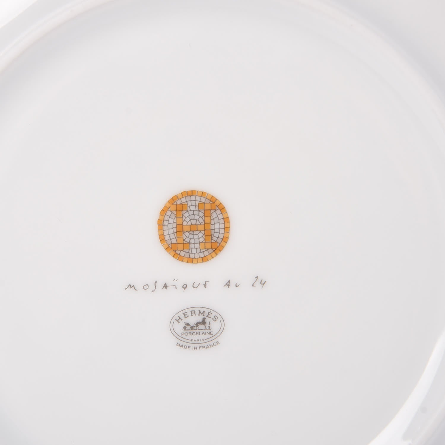 Hermes Porcelain Mosaique au 24 Dessert Plate 8.3 7 of 8