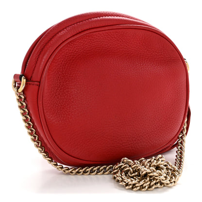 Gucci Pebbled Calfskin Mini Soho Chain Bag Tabasco Red 3 of 11