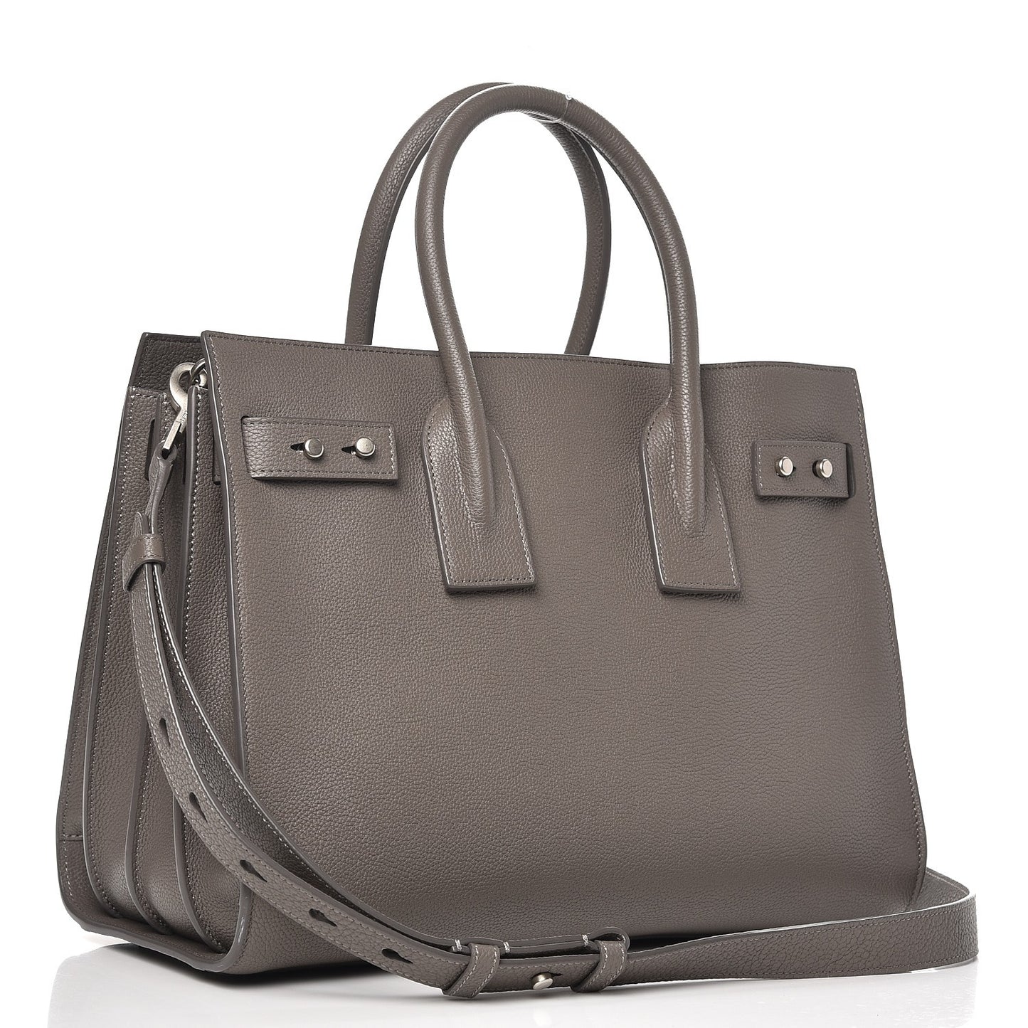 Grained Calfskin Small Supple Sac De Jour Fog