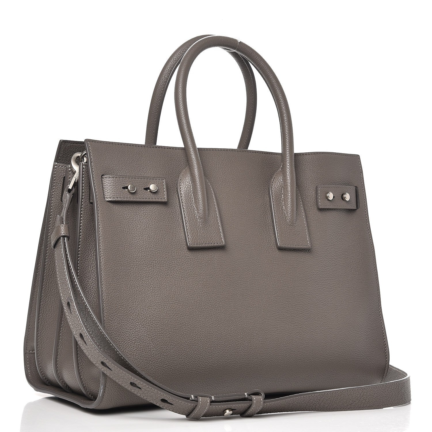 Saint Laurent Grained Calfskin Small Supple Sac De Jour Fog 3 of 8