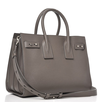Saint Laurent Grained Calfskin Small Supple Sac De Jour Fog 3 of 8