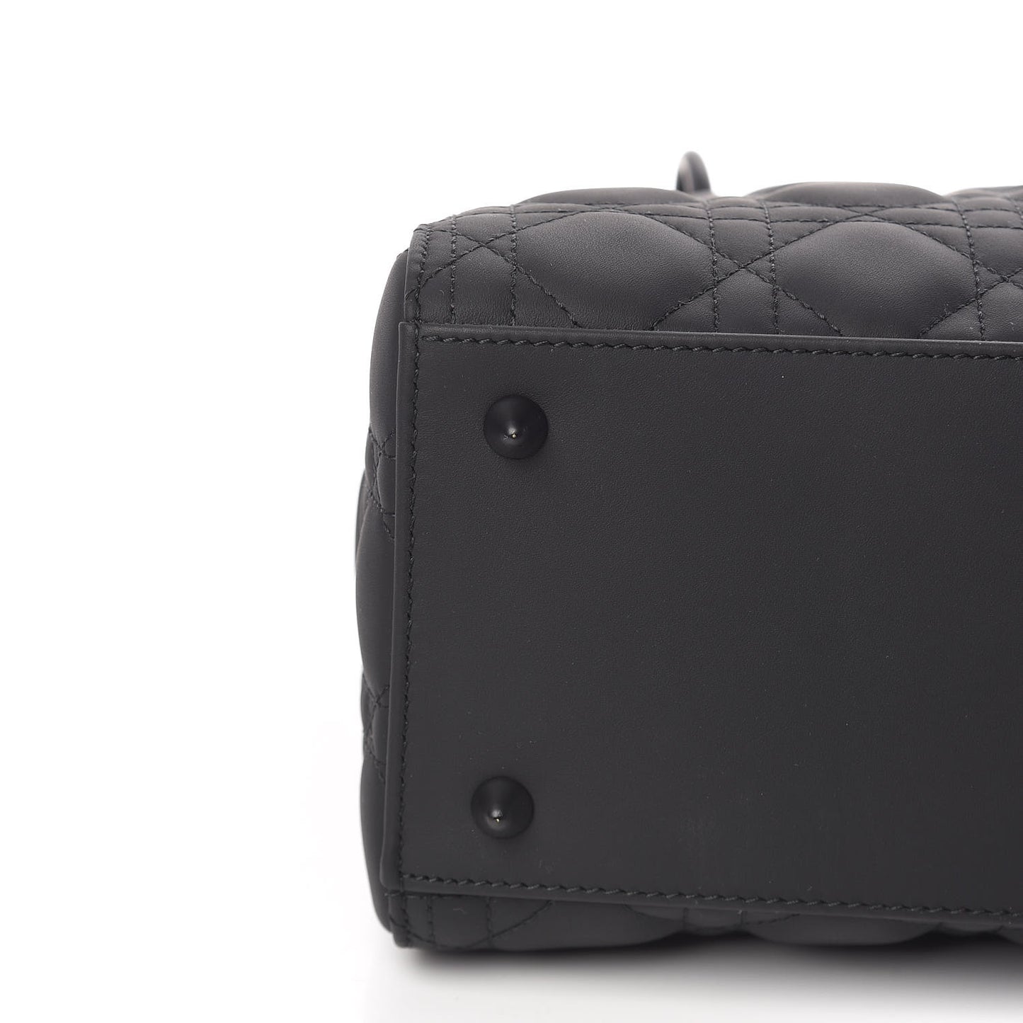 Ultra Matte Calfskin Cannage Medium Lady Dior Black