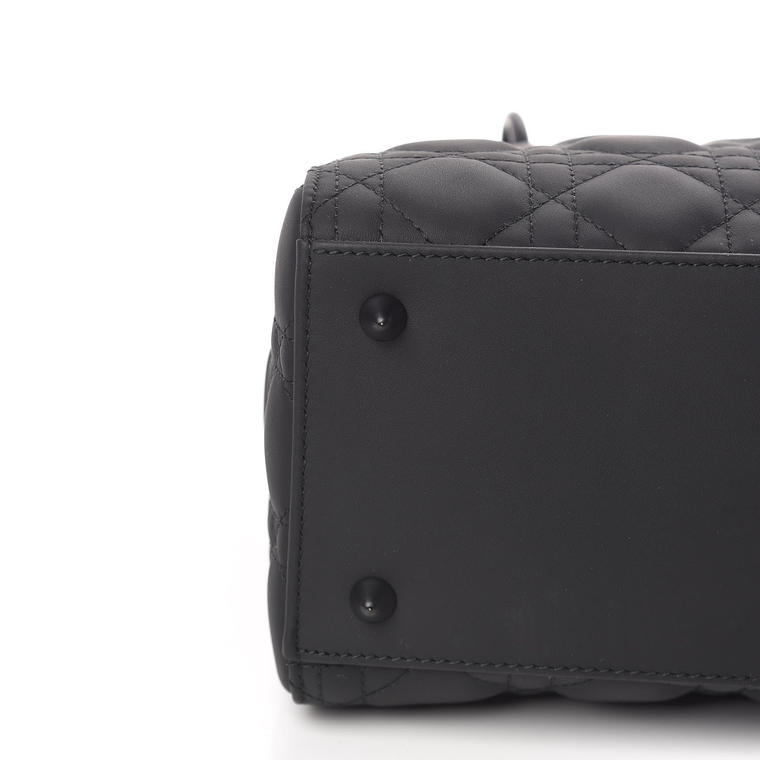 Christian Dior Ultra Matte Calfskin Cannage Medium Lady Dior Black 12 of 14