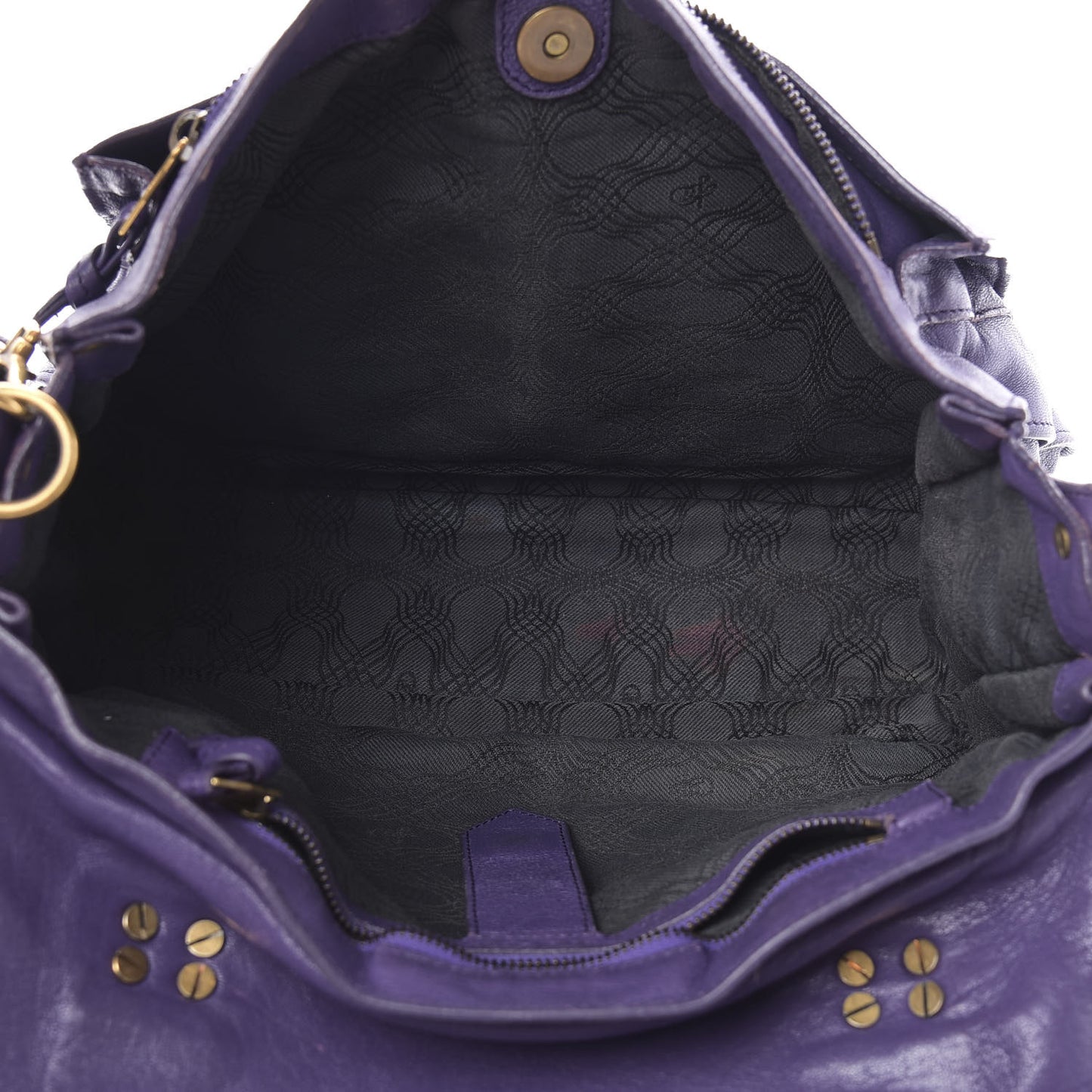 Lambskin Medium PS1 Satchel Purple Rain