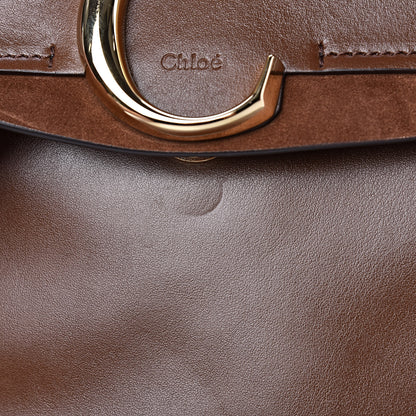 Chloe Calfskin Suede Medium C Shoulder Bag Sharp Brown 12 of 12