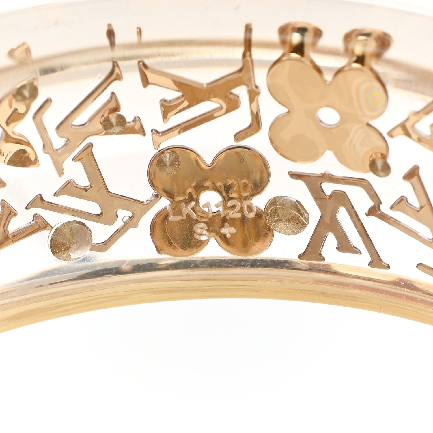 Louis Vuitton Resin Swarovski Medium Inclusion Bracelet GM Transparent 4 of 4