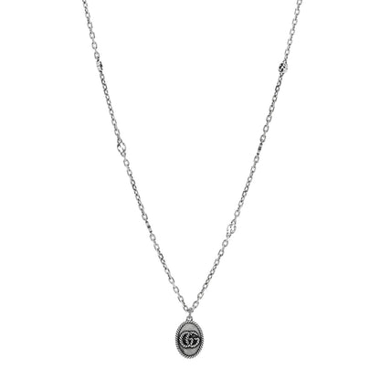 Gucci Sterling Silver GG Marmont Double G Pendant Necklace 1 of 5
