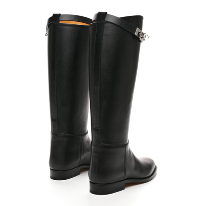 Hermes Box Kelly Jumping Boots 35 Black 4 of 9