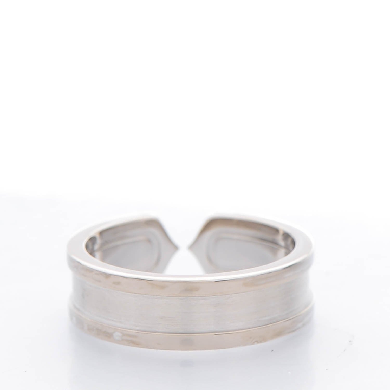 Cartier 18K White Gold 7mm C De Ring 57 8 3 of 7