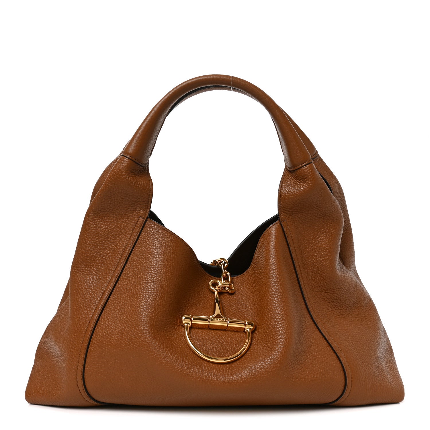 Gucci Grained Calfskin Softbit Maxi Shoulder Bag Brown 1 of 10