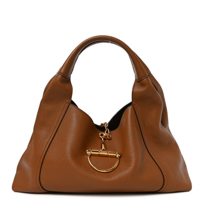 Gucci Grained Calfskin Softbit Maxi Shoulder Bag Brown 1 of 10