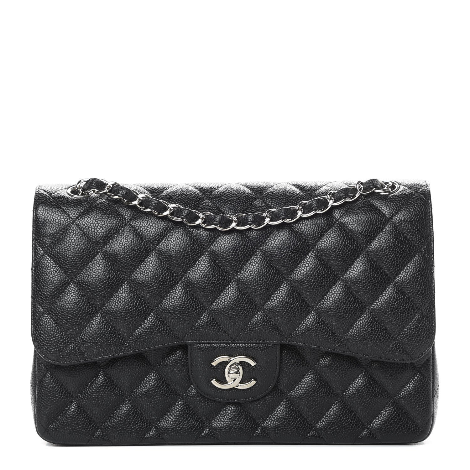 Chanel Caviar Quilted Jumbo Double Flap Black 1 of 16