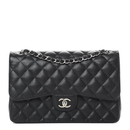 Chanel Caviar Quilted Jumbo Double Flap Black 1 of 16