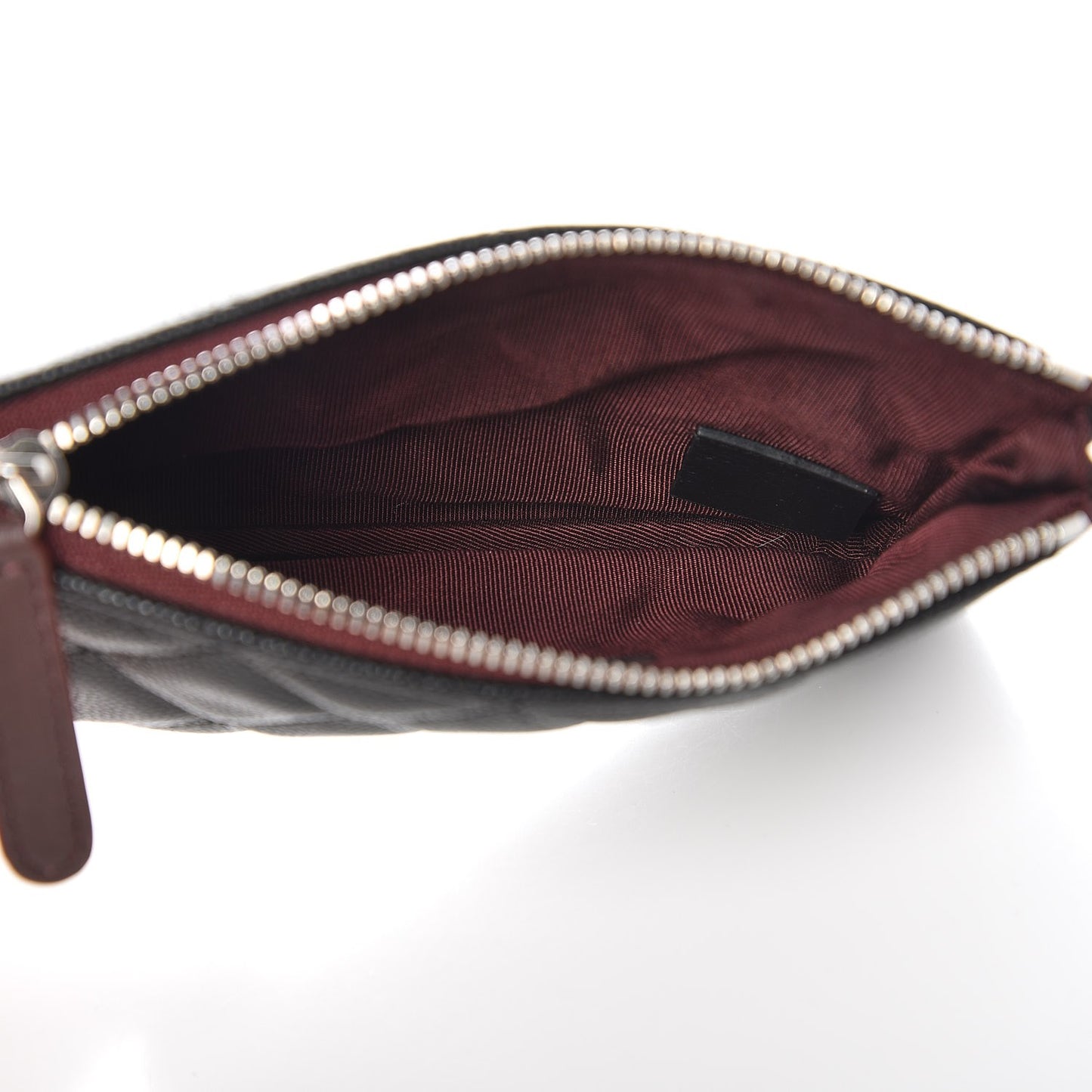Caviar Quilted Small Cosmetic Case Black