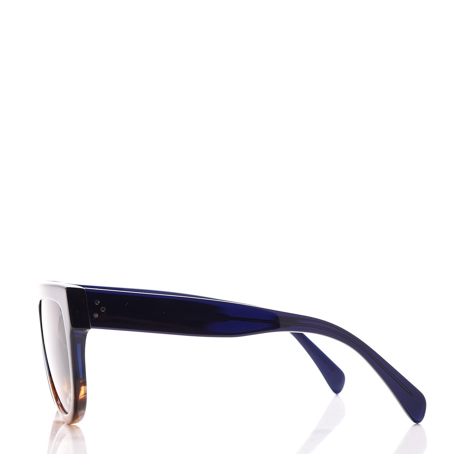 Celine Acetate Shadow Sunglasses CL 41026/S Tortoise Havana Blue 2 of 7