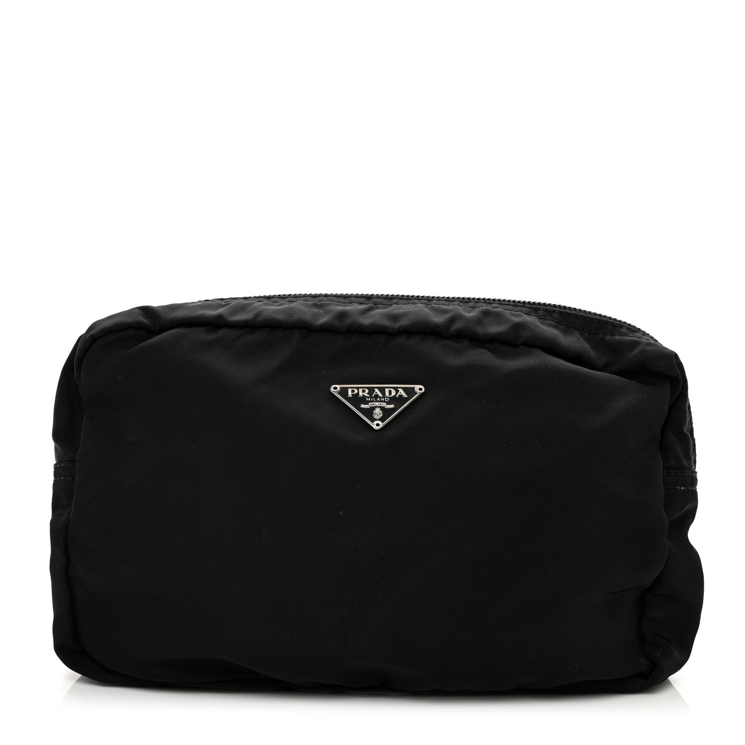 Prada Tessuto Nylon Saffiano Pouch Black 1 of 7