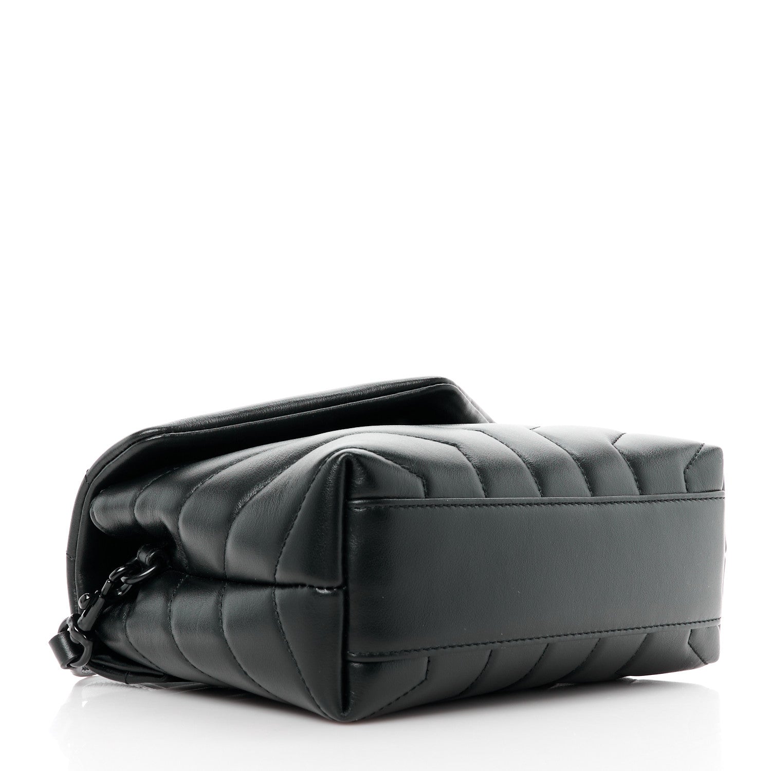 Saint Laurent Calfskin Y Quilted Monogram Monochrome Toy Loulou Crossbody Bag Black 4 of 12