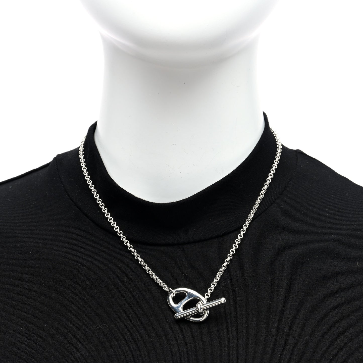 Sterling Silver Chaine D'Ancre Punk Toggle Necklace