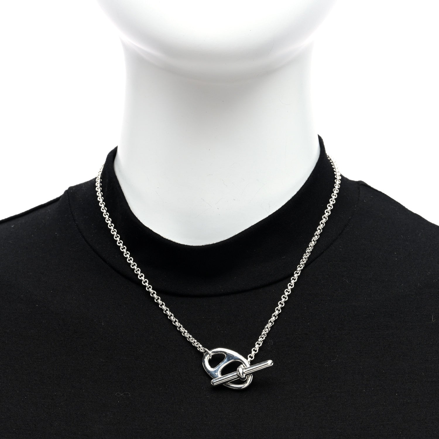 Hermes Sterling Silver Chaine D'Ancre Punk Toggle Necklace 2 of 5