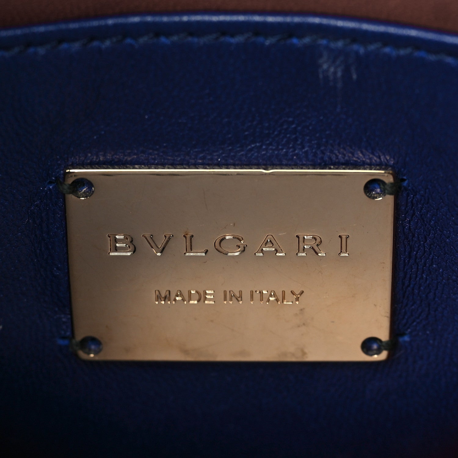Bulgari Calfskin Quilted Serpenti Forever Shoulder Bag Navy 6 of 12