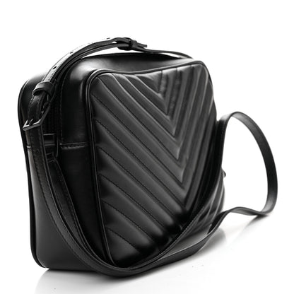 Saint Laurent Calfskin Matelasse Monogram Monochrome Lou Camera Bag Black 4 of 10