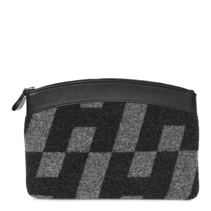 Hermes Cashmere Sac Bazar Pouch PM Black Grey 1 of 6
