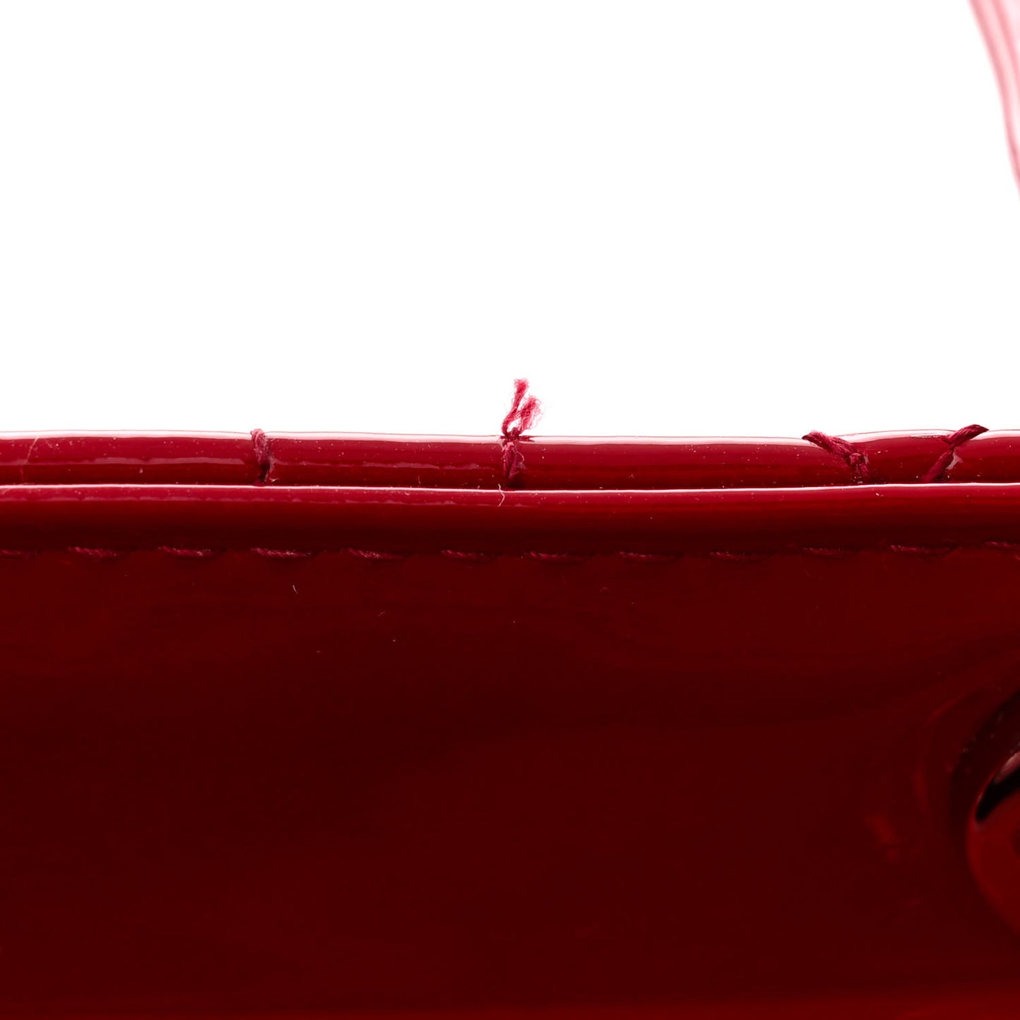 Patent Cannage Large Lady Dior Red