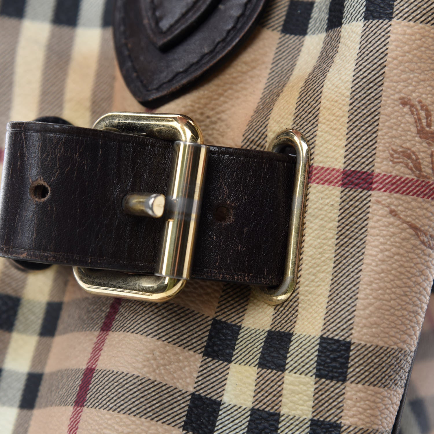 Burberry Haymarket Check Medium Walden Belted Hobo Chocolate 8 of 13