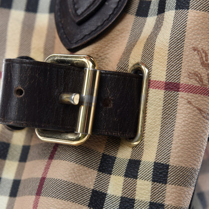 Burberry Haymarket Check Medium Walden Belted Hobo Chocolate 8 of 13
