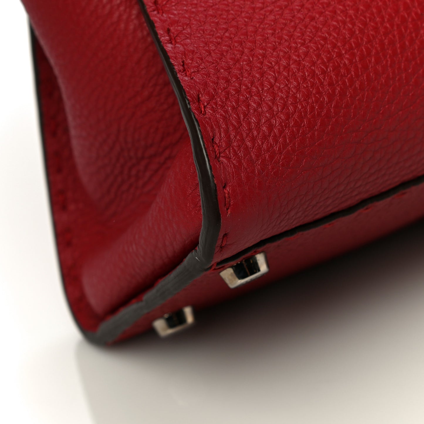 Cuoio Romano Selleria Bi-Color Medium Peekaboo Iconic Satchel Rosso Latte