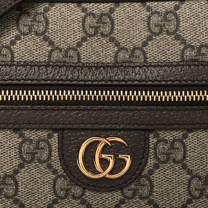 Gucci Denim Monogram Textured Dollar Calfskin Super Mini Ophidia Shoulder Bag Beige Ebony New Acero 8 of 10