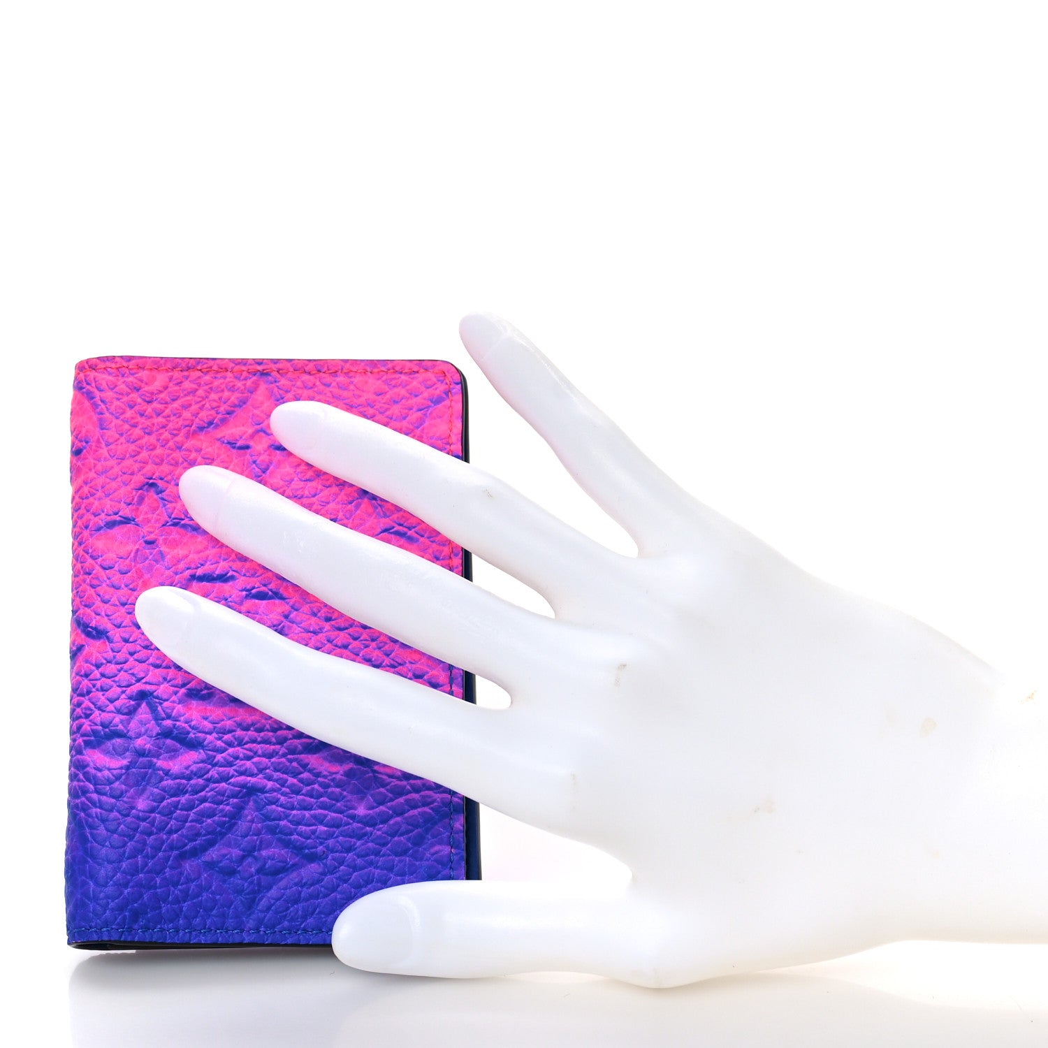 Louis Vuitton Taurillon Illusion Pocket Organizer Bleu Rose 2 of 9