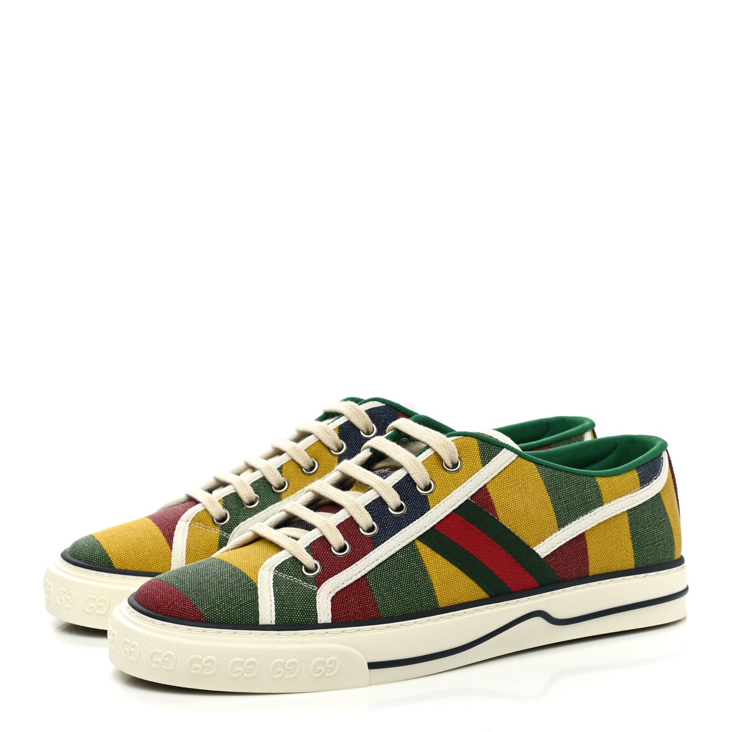 Canvas Web Marley Stripe Mens 1977 Tennis Sneakers 8.5 Multicolor Mystic White