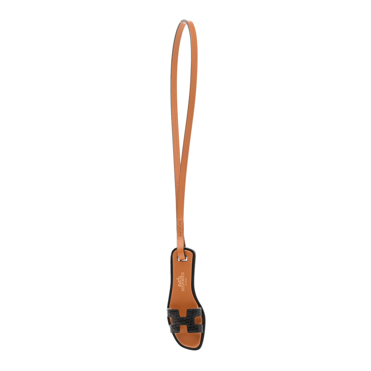 Lizard Butler Calfskin Hunter Oran Nano Bag Charm Black