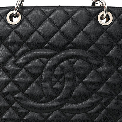 Chanel Caviar Quilted Grand Shopping Tote GST Black 8 of 10