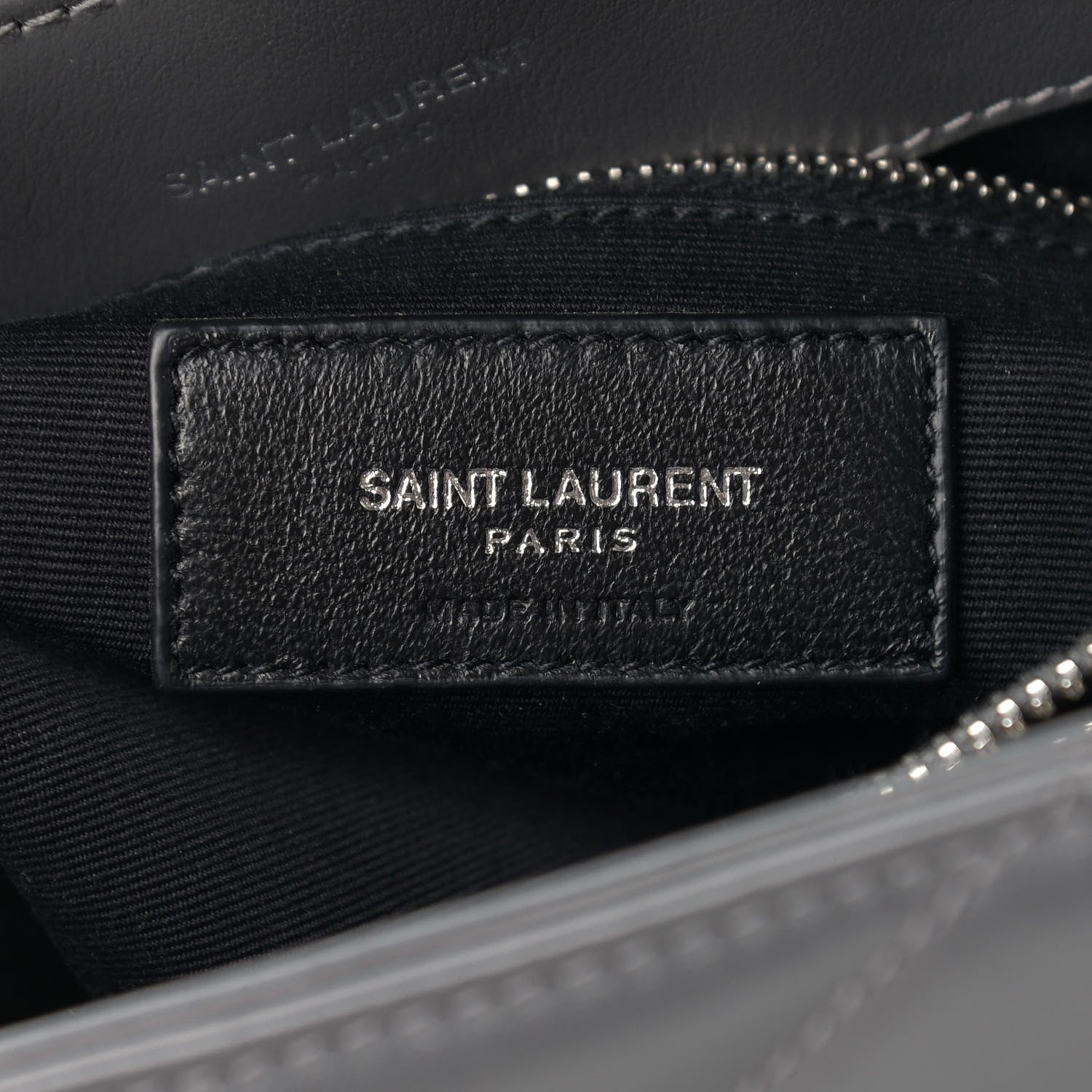 Saint Laurent Calfskin Y Quilted Monogram Medium Loulou Satchel Storm 5 of 9